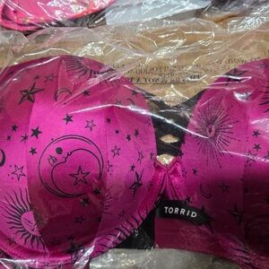 Torrid Pink Celestial Print Plunge Bra